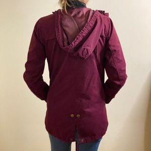 Burgundy zip up jacket